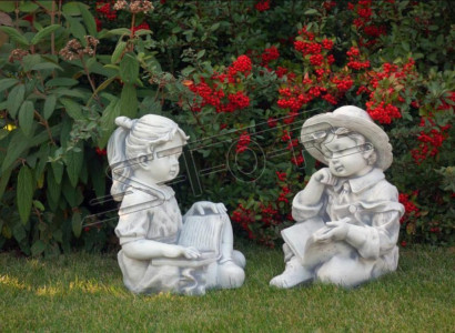 Junge 44cm Figur Statue Figuren Skulptur Statuen Garten